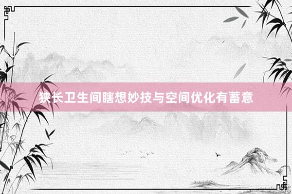 狭长卫生间瞎想妙技与空间优化有蓄意